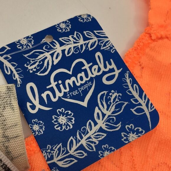 Intimately Free People Neon Orange Racer Back Lace Bralette Size XS NWT - Picture 7 of 14